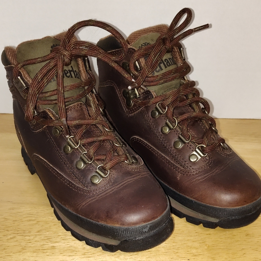 Timberland Euro Hiker boots in brown leather Womens 6.5 - Picture 2 of 13
